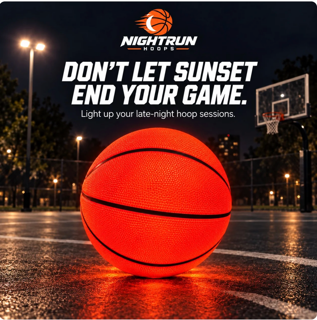 Nightrun Hoops LED Light-Up Basketball